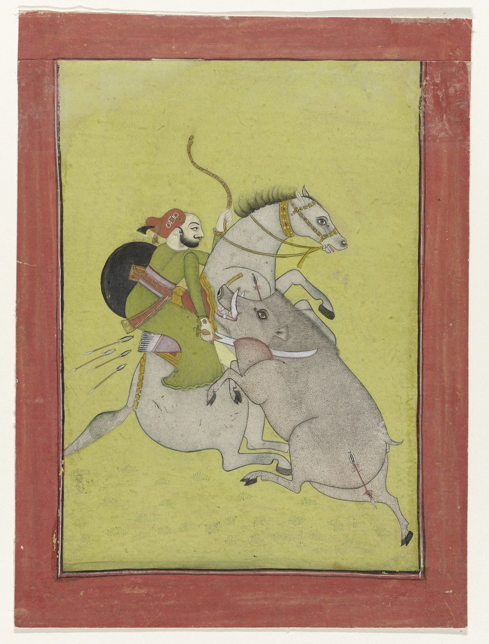 Maharao Umed Singh di Bundi che uccide un cinghiale da Anonymous