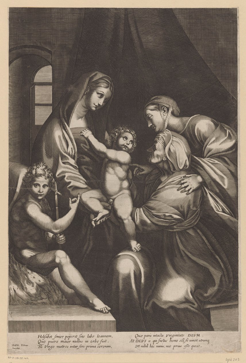 Maria con Bambino e Elisabetta, Caterina e Giovanni Battista da Anonymous