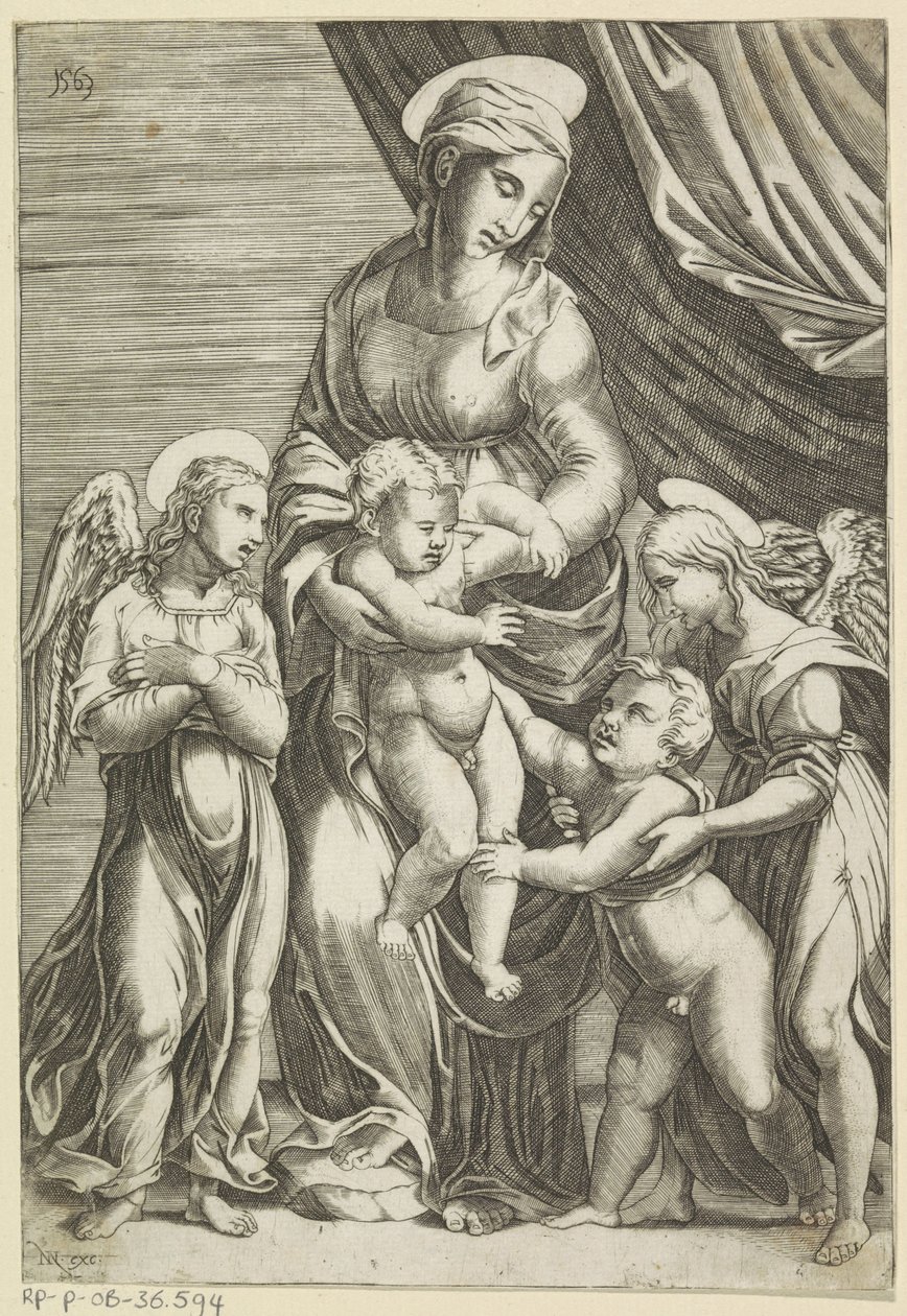 Maria con Bambino e il giovane Giovanni Battista da Anonymous
