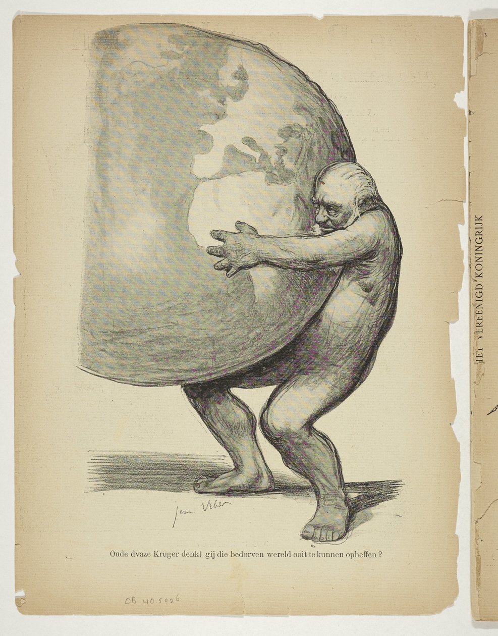 Paul Kruger nudo tiene il mondo da Anonymous