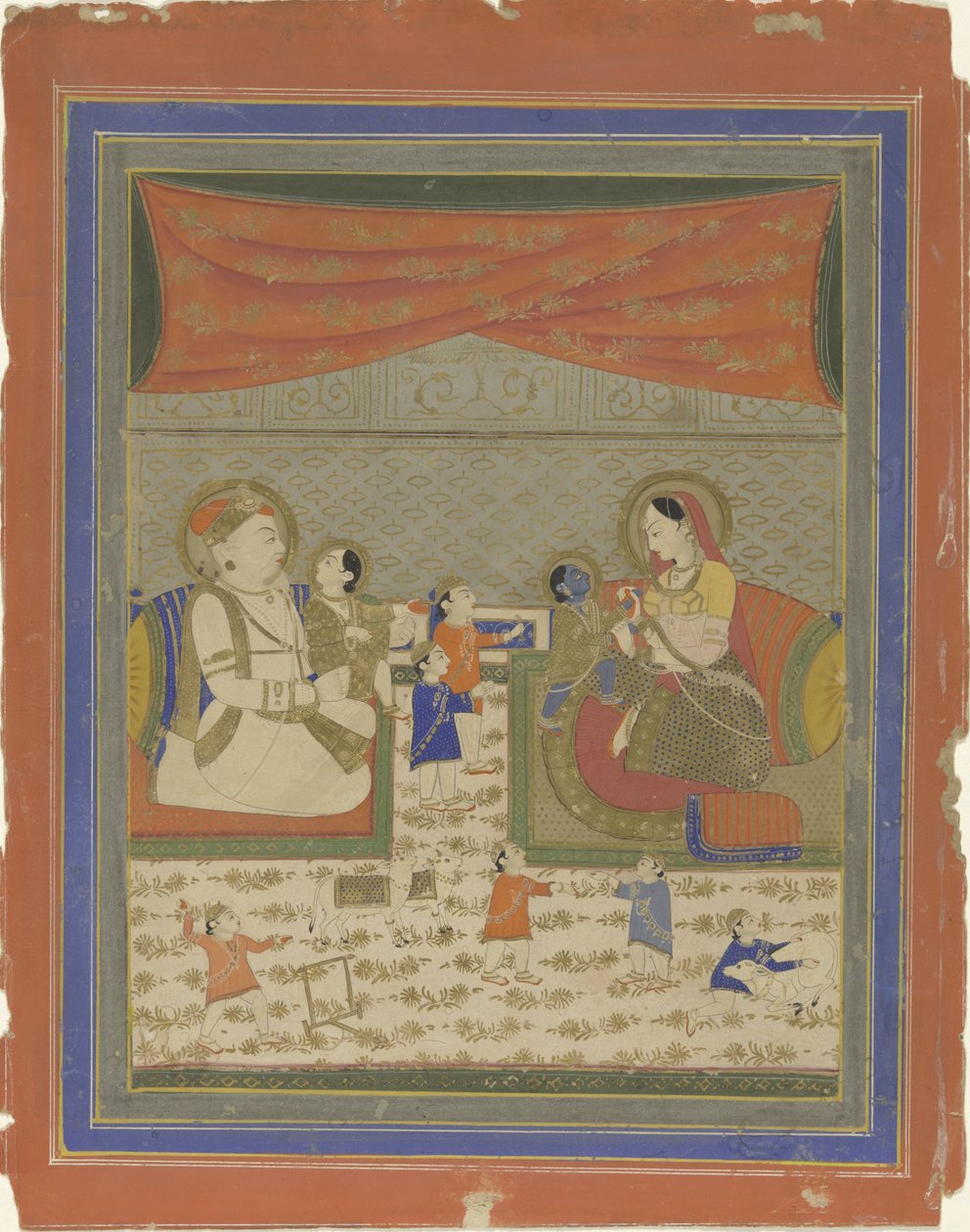 Nanda e Yasoda con Krishna e Balarama da Anonymous