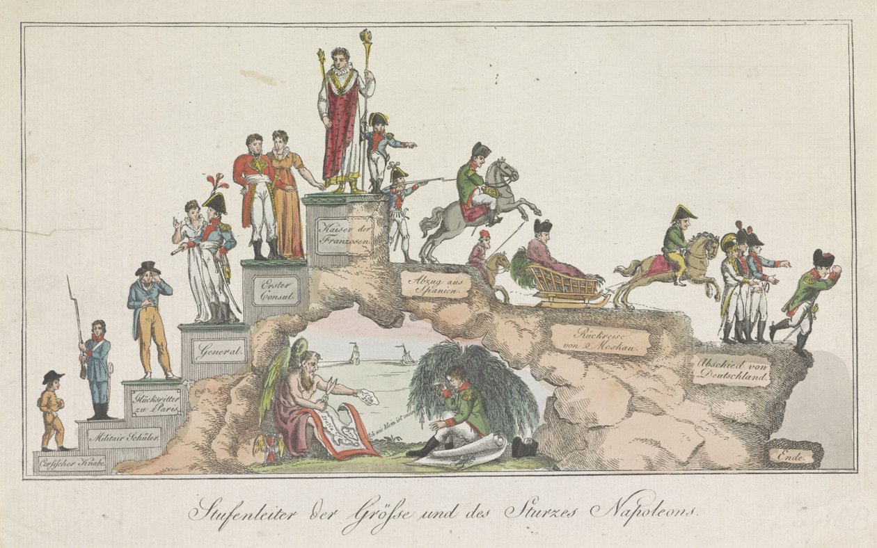 Scala della vita di Napoleone, 1814 da Anonymous