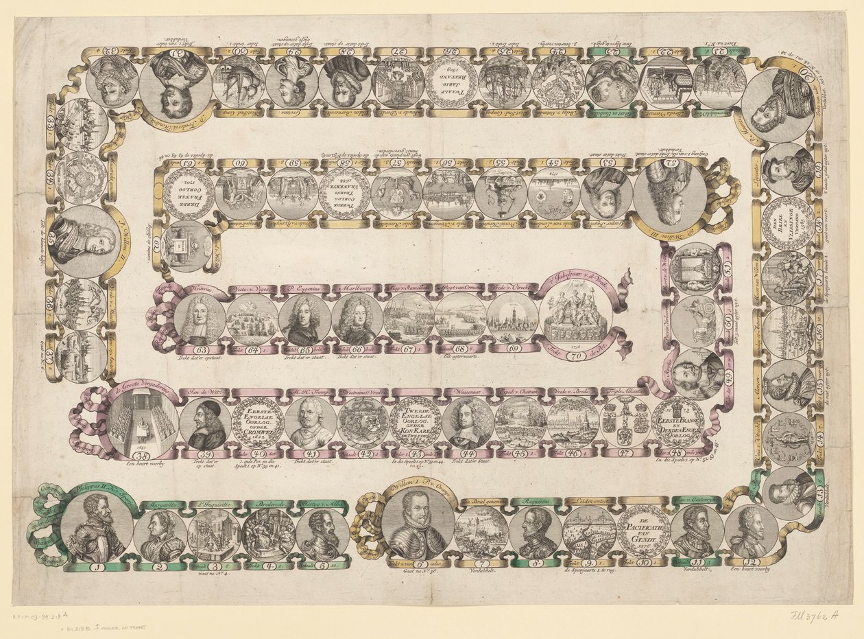 Gioco storico olandese, 1738 (Gioco che rappresenta la storia dell