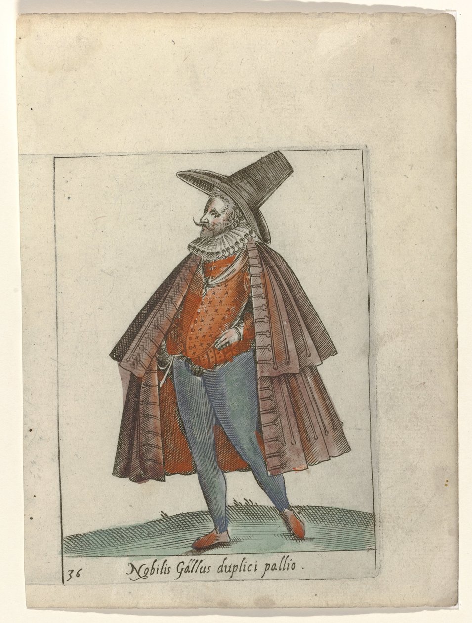 Nobilis Gallus duplici pallio (Diversarum nationum habitus) da Anonymous