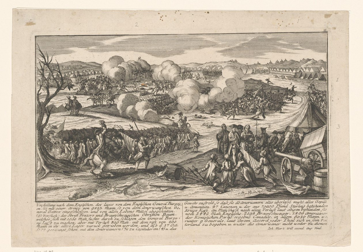 Resa del Generale Burgoyne al Generale Gates il 17 ottobre 1777 da Anonymous