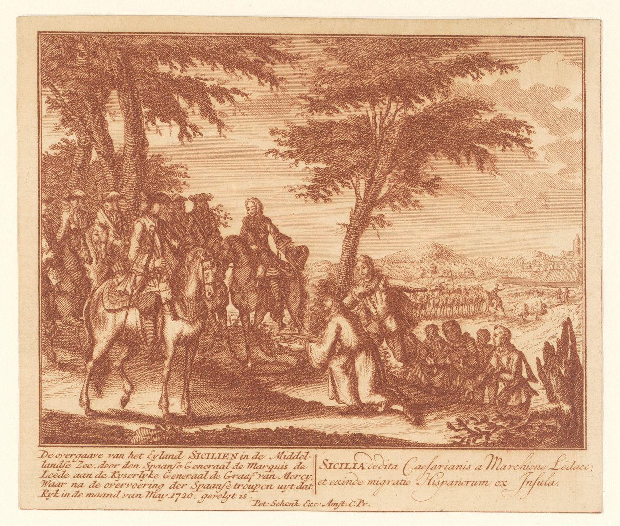 Consegna della Sicilia dagli spagnoli ai francesi, maggio 1720 da Anonymous
