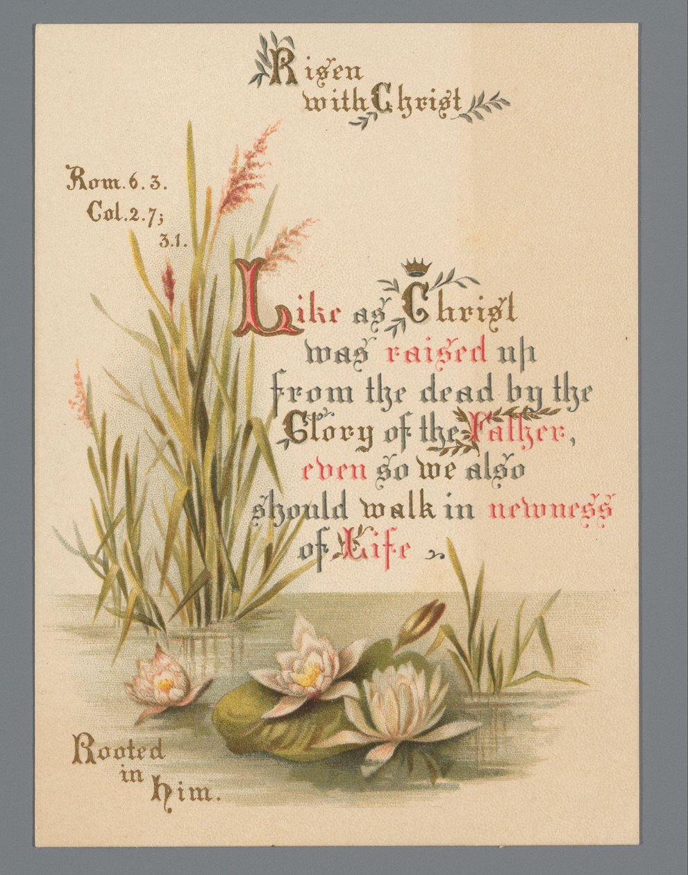 Cartolina di Pasqua per il 1883 da Anonymous