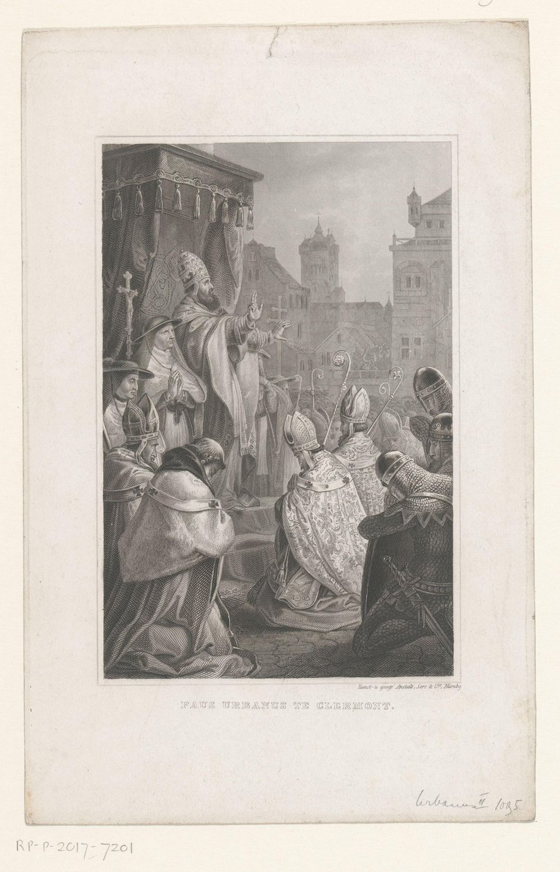 Papa Urbano II a Clermont-Ferrand, 1095 da Anonymous