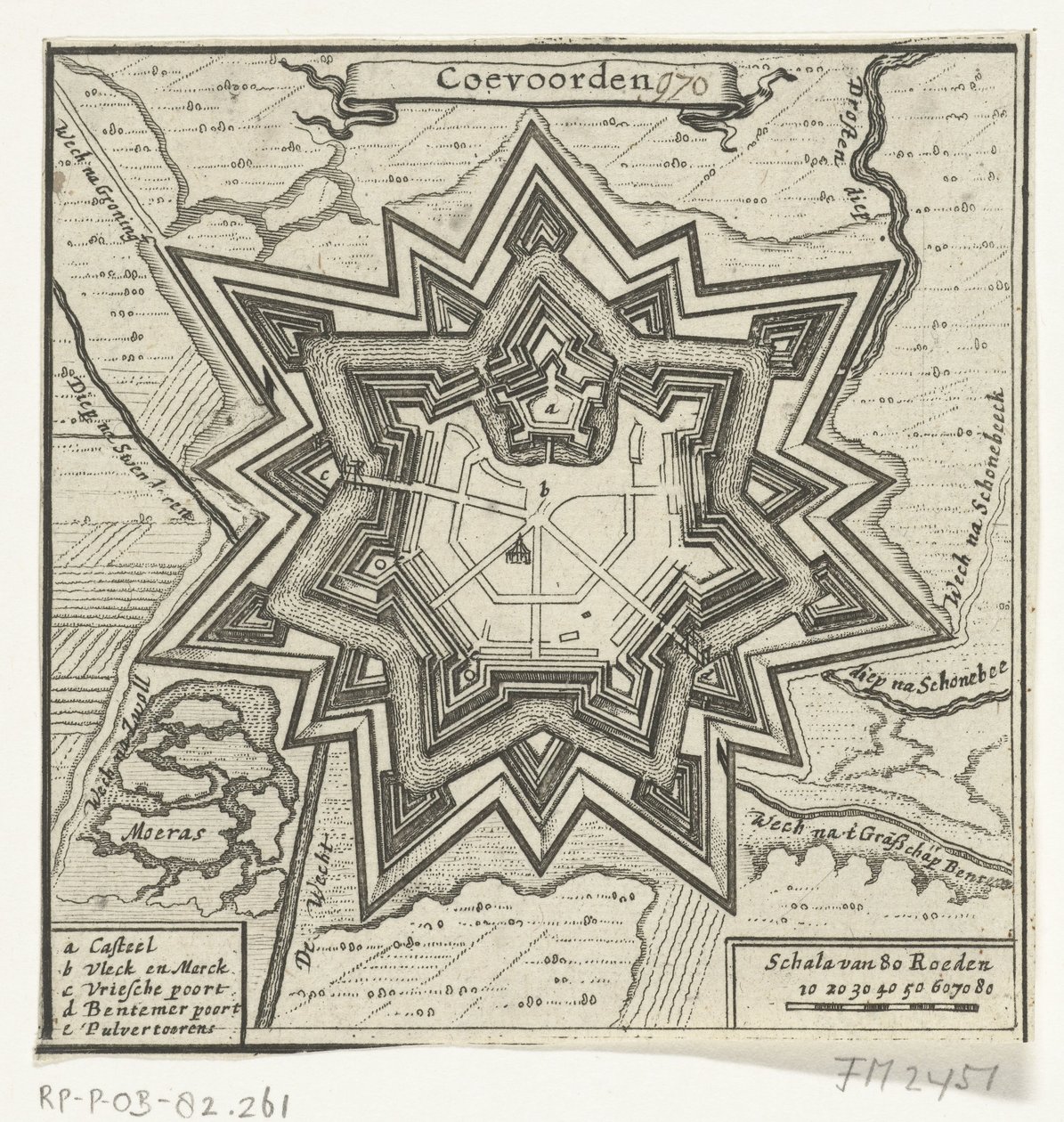 Pianta di Coevorden, 1672 da Anonymous