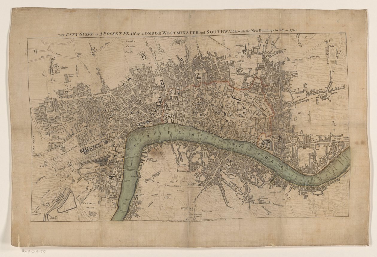 Pianta di Londra, 1761 da Anonymous