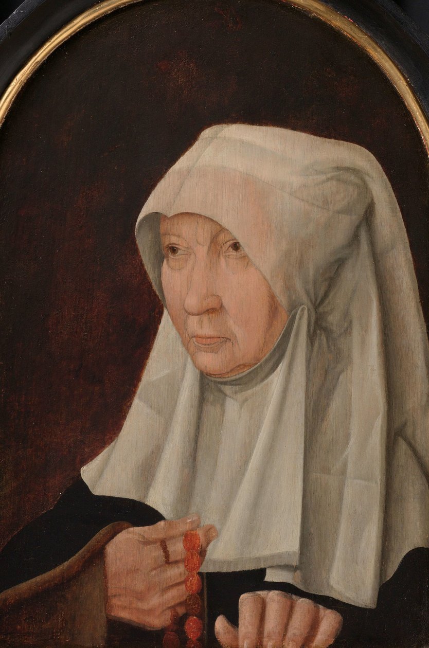 Ritratto di Jacomina Claesdr van Ruyven (morta nel 1509), moglie di Arent Franckensz van der Meer da Anonymous