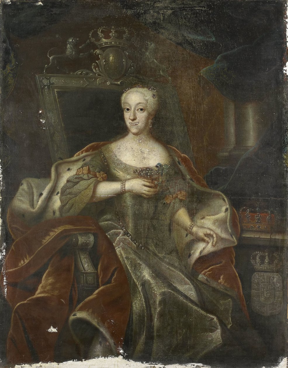 Ritratto della principessa Charlotte Amalie, figlia di Federico IV, re di Danimarca da Anonymous
