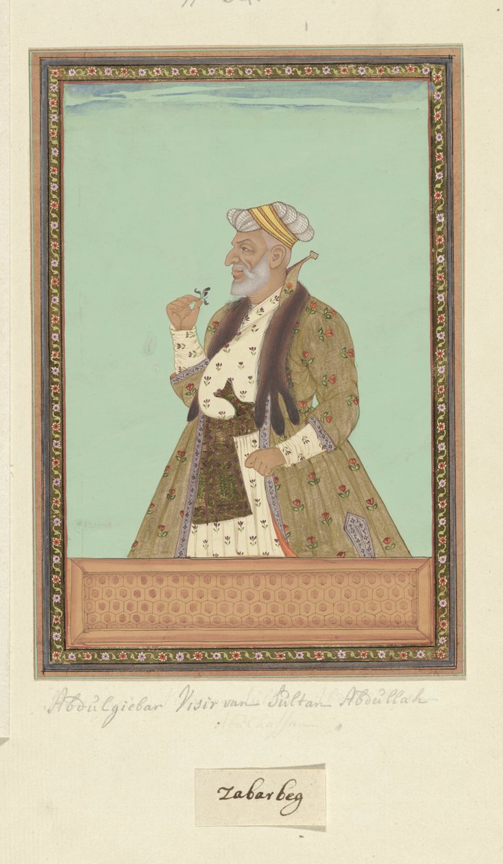 Ritratto di Abd al-Jabbar, ex visir del Sultano Abdullah da Anonymous