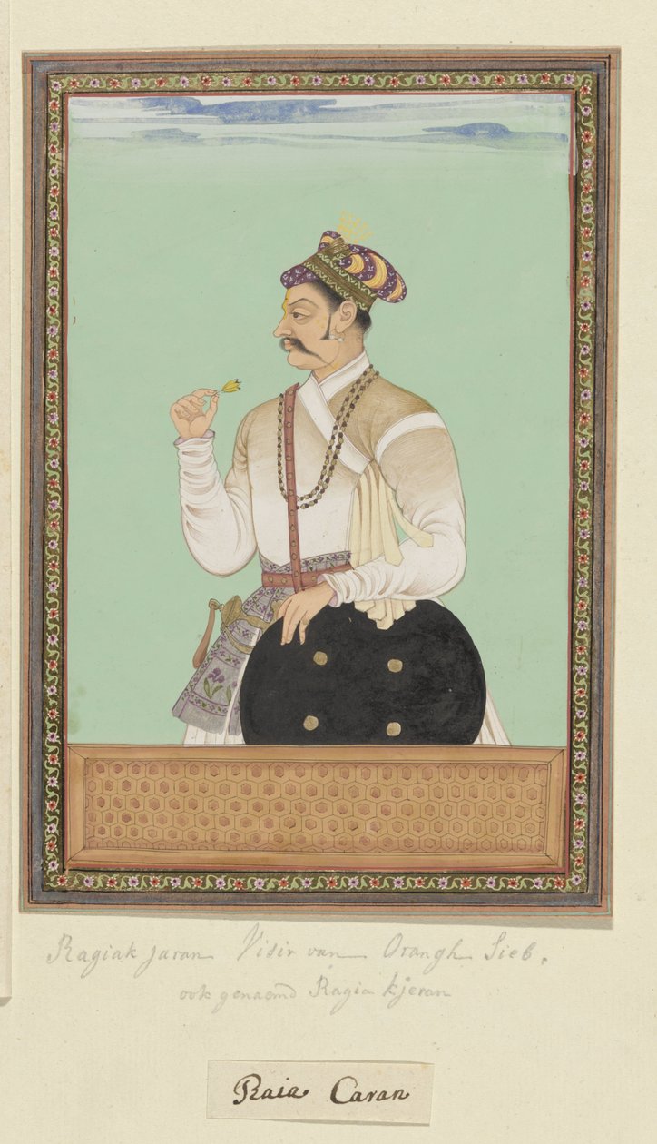 Ritratto di Raja Karan, ex visir di Aurangzeb da Anonymous