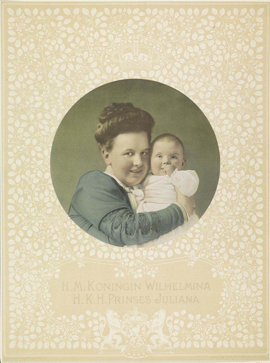Ritratto di Wilhelmina, regina dei Paesi Bassi, e Juliana, regina dei Paesi Bassi da Anonymous