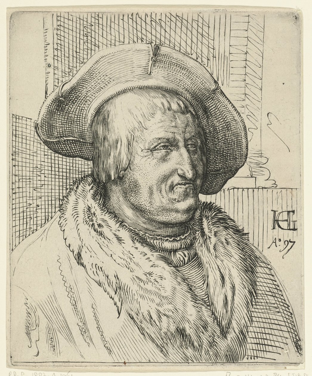 Ritratto di un uomo con cappello da Anonymous
