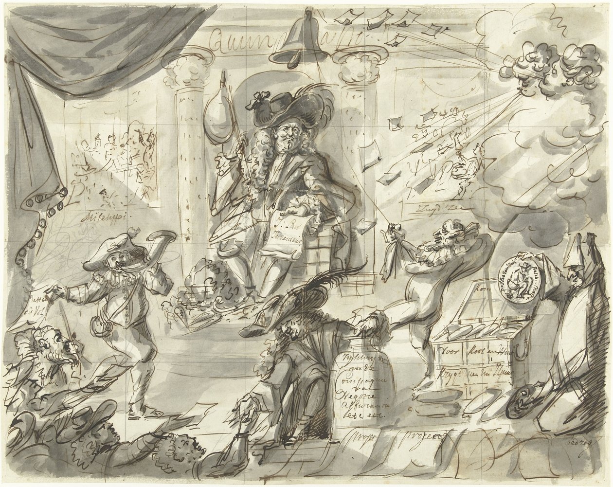 Quincampoix o il grande Venditore di Vento e Cavoli, 1720 da Anonymous