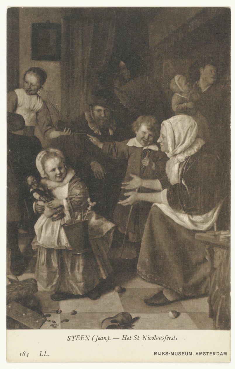 Riproduzione del dipinto La festa di San Nicola di Jan Steen da Anonymous