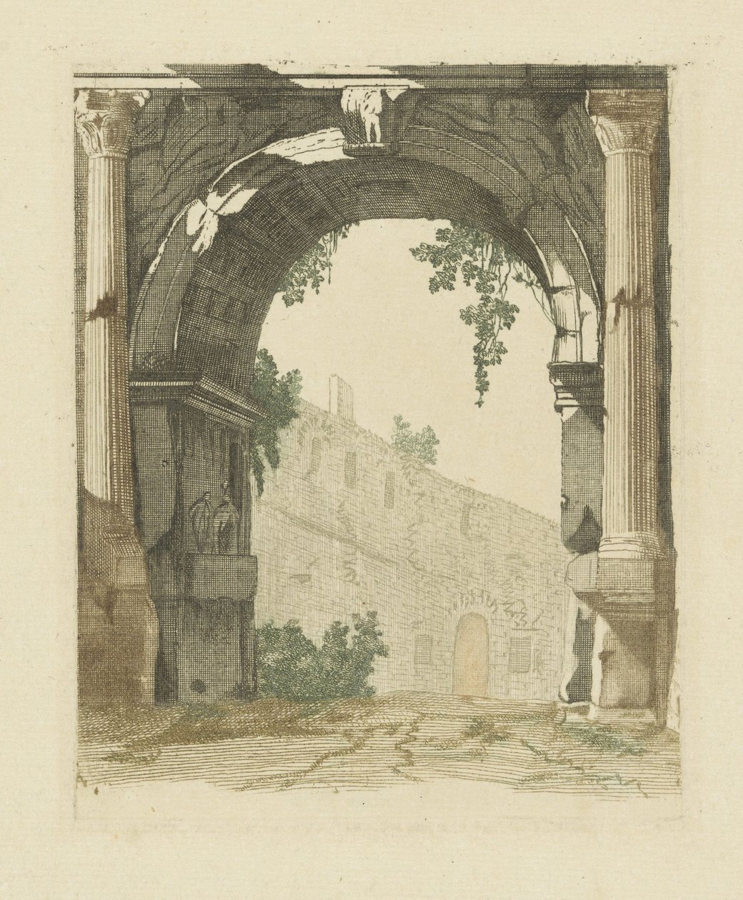 Porta romana con mura cittadine da Anonymous