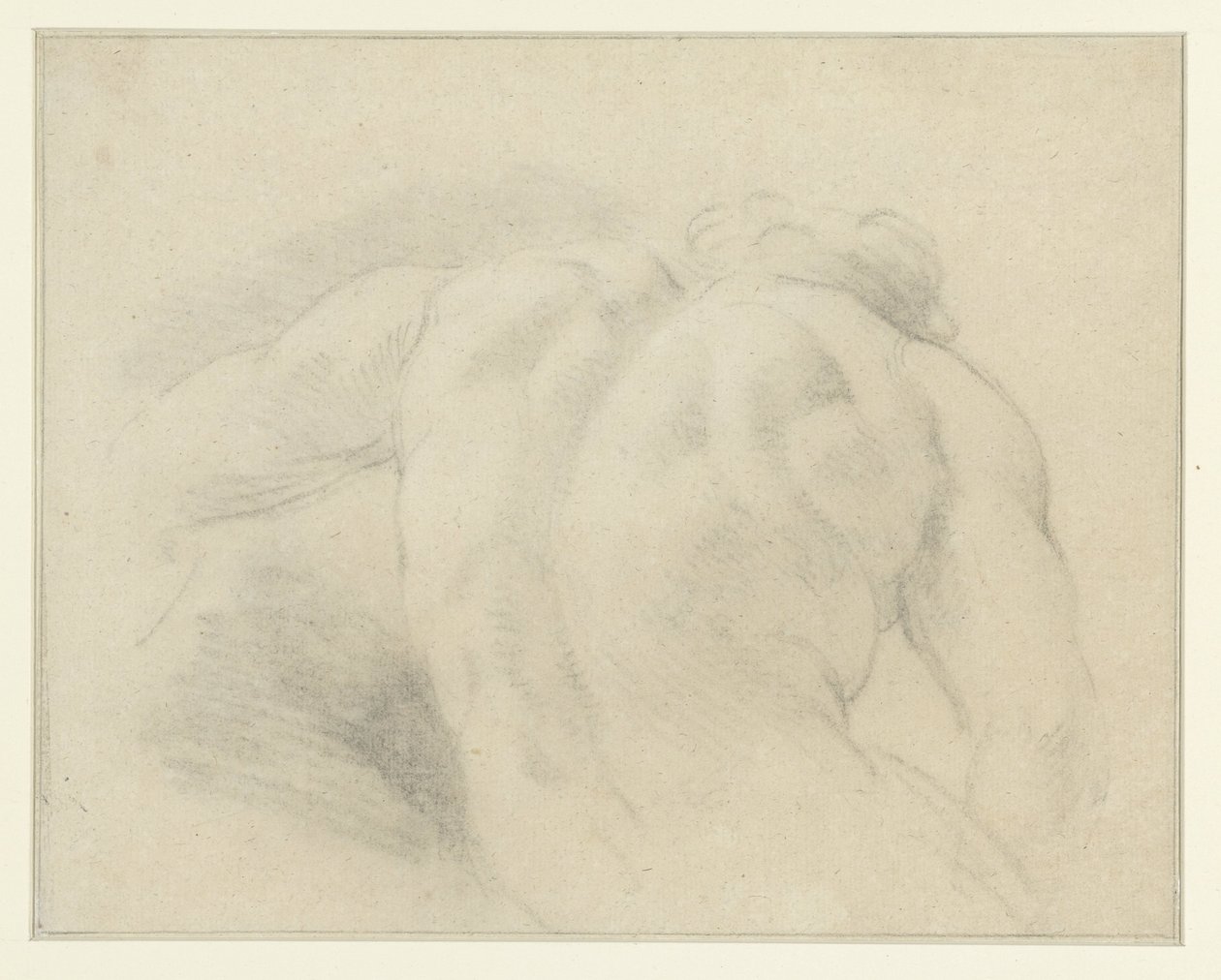 Studio di schiena di una figura maschile nuda da Anonymous