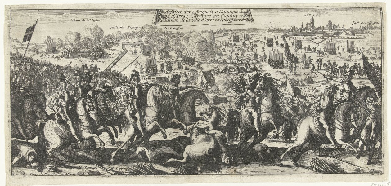 Battaglia di cavalieri ad Arras, 1640 da Anonymous