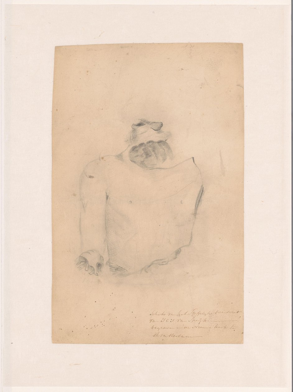 Schizzo del corpo di J.C.J. van Speyk da Anonymous