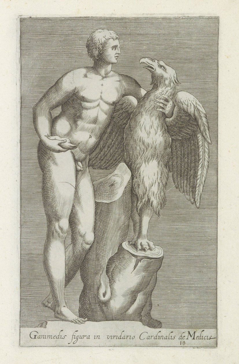 Scultura di Giove come aquila con Ganimede da Anonymous