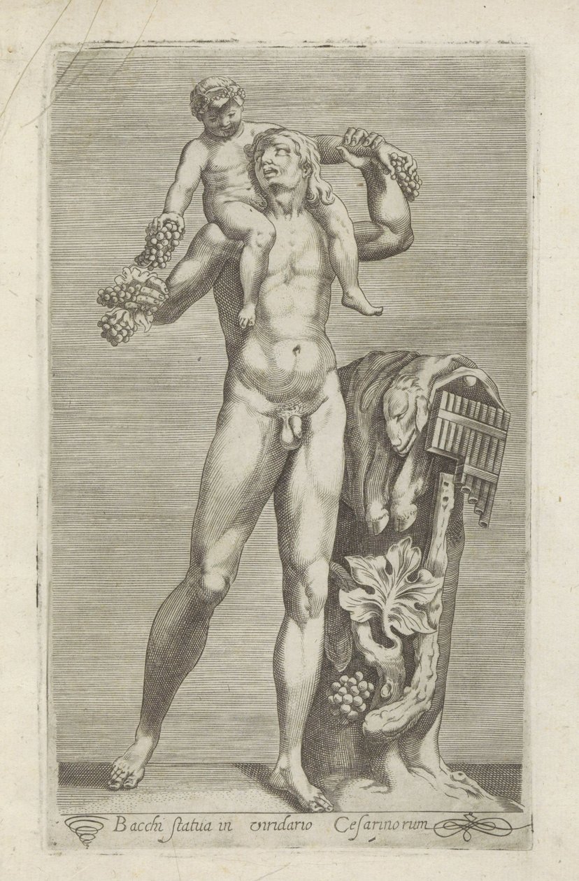Scultura di Sileno con il giovane Bacco sulle spalle da Anonymous