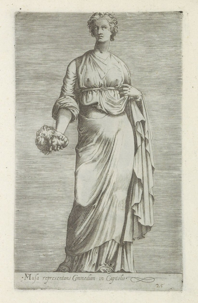 Scultura di Talia, musa della commedia da Anonymous