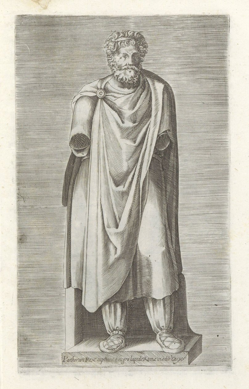 Scultura di un re prigioniero da Anonymous
