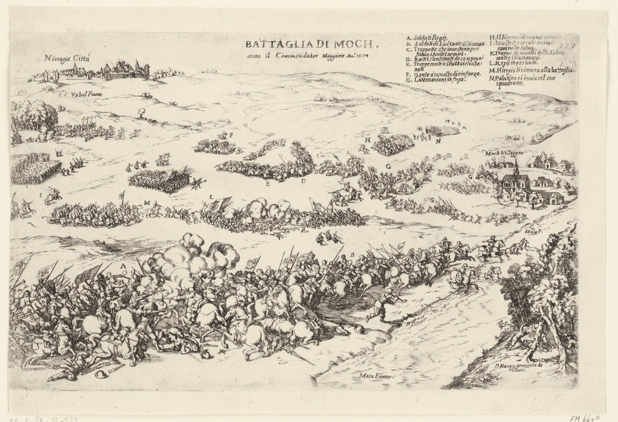 Battaglia di Mookerheide, 1574 Battaglia di Moch, sotto il Commendator Maggiore An.o 1574 da Anonymous
