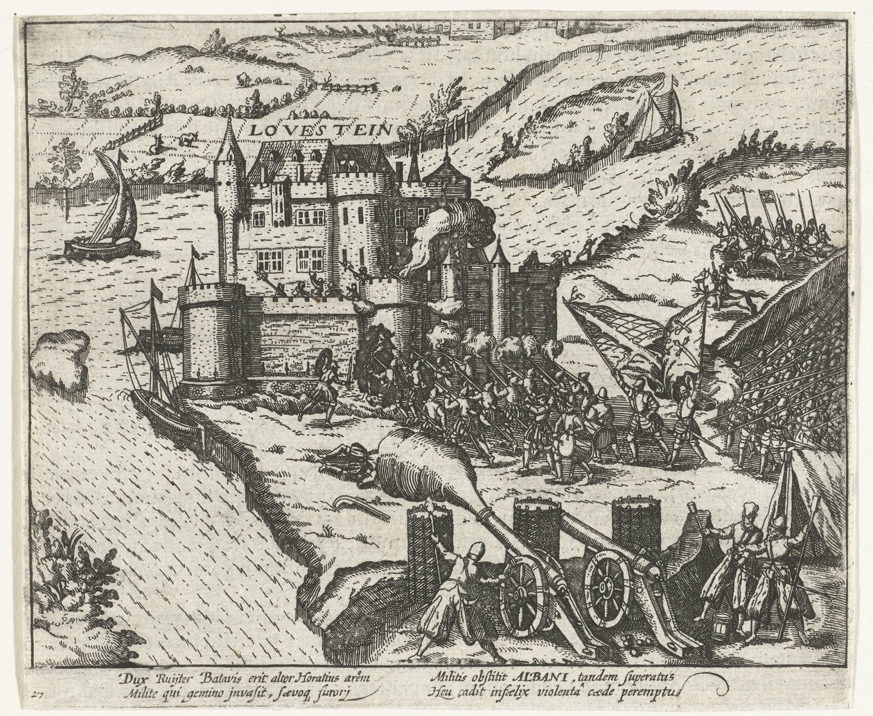 Castello Loevestein preso da Herman de Ruiter, 1570 da Anonymous