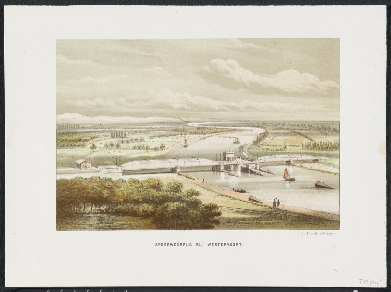 Ponte ferroviario a Westervoort, 1846 da Anonymous