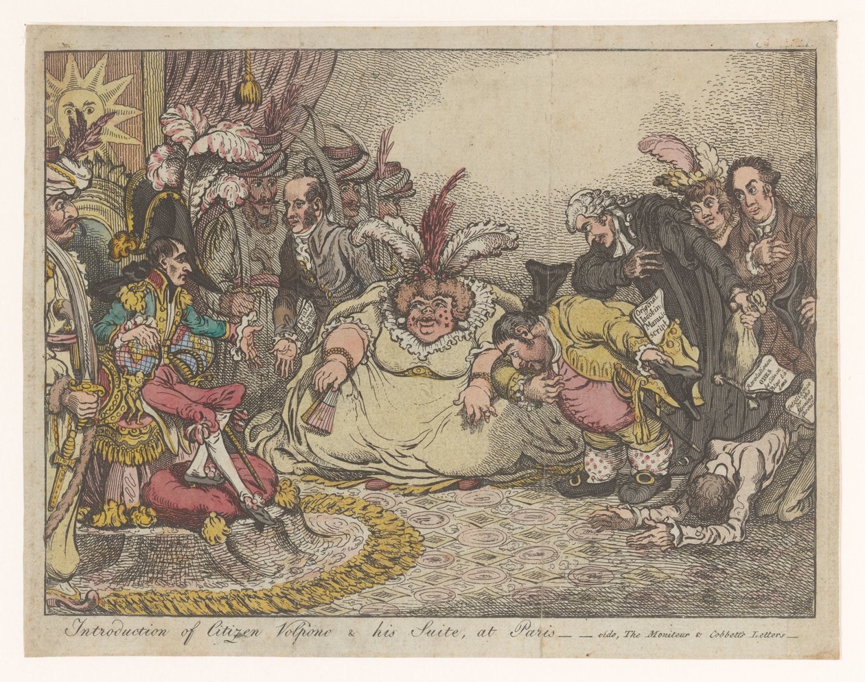 Caricatura con Napoleone e Fox, 1802 da Anonymous
