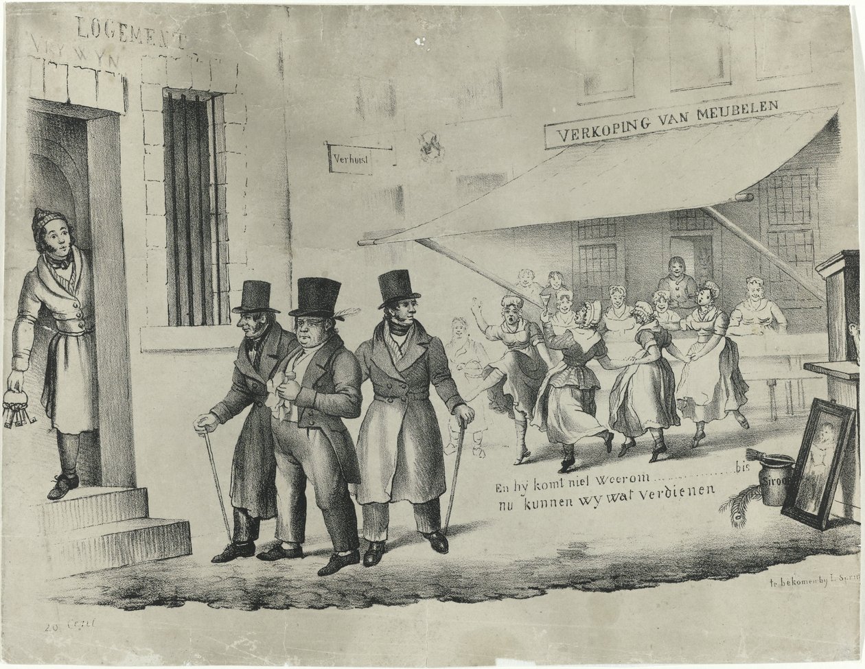 Caricatura di C. Seyn, 1838-1839 da Anonymous