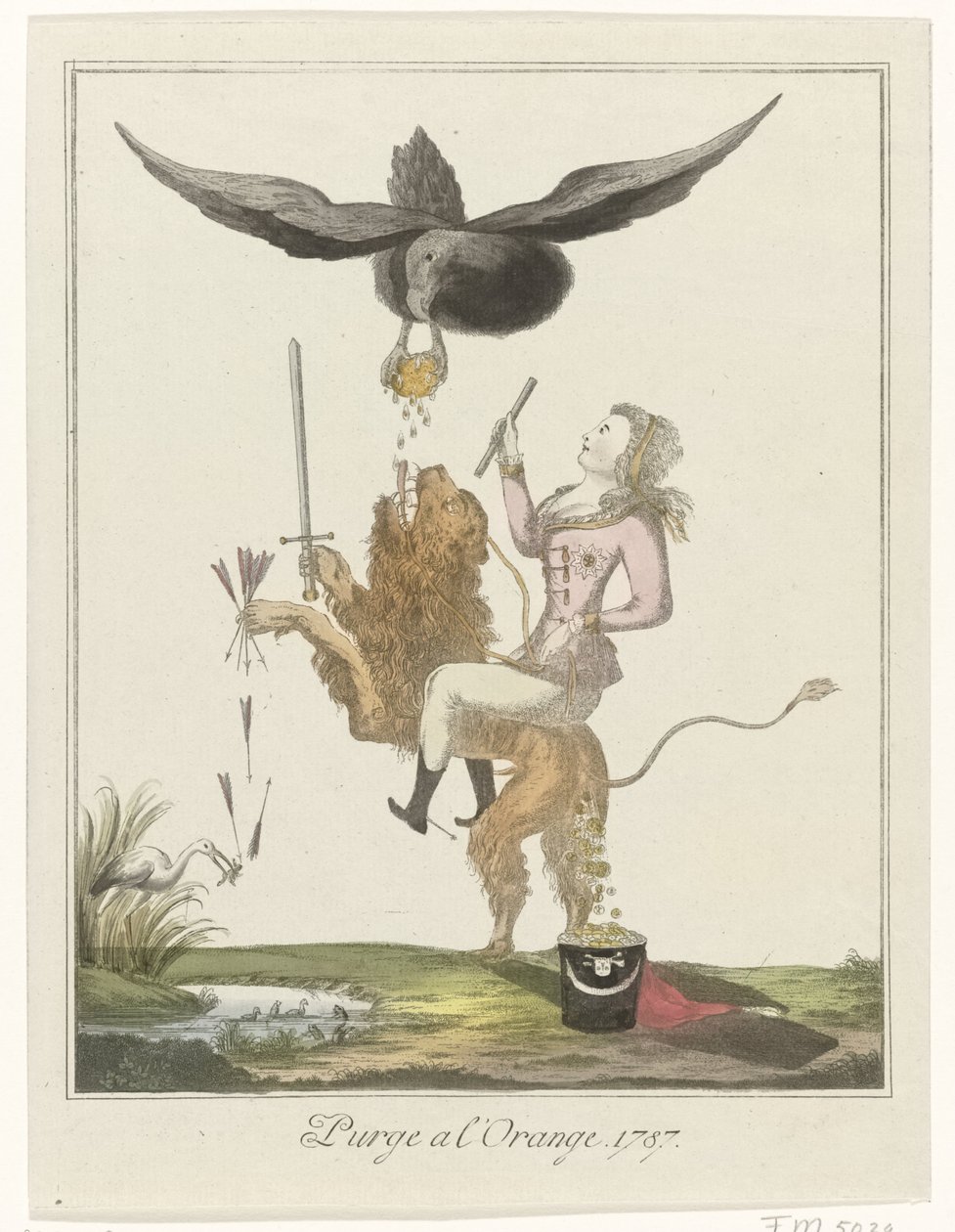 Caricatura del pagamento olandese alla Prussia, 1787 da Anonymous