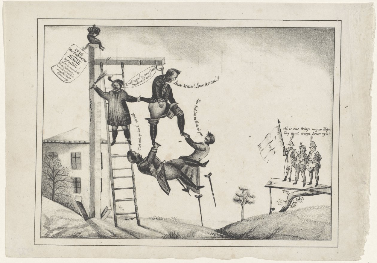 Caricatura della Milizia Volontaria, 1830 Alle armi! Alle armi! da Anonymous