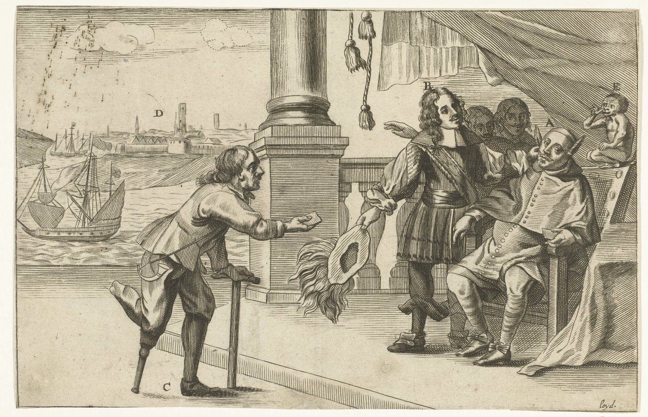 Caricatura del fallito attacco a Ostenda, 1658 da Anonymous