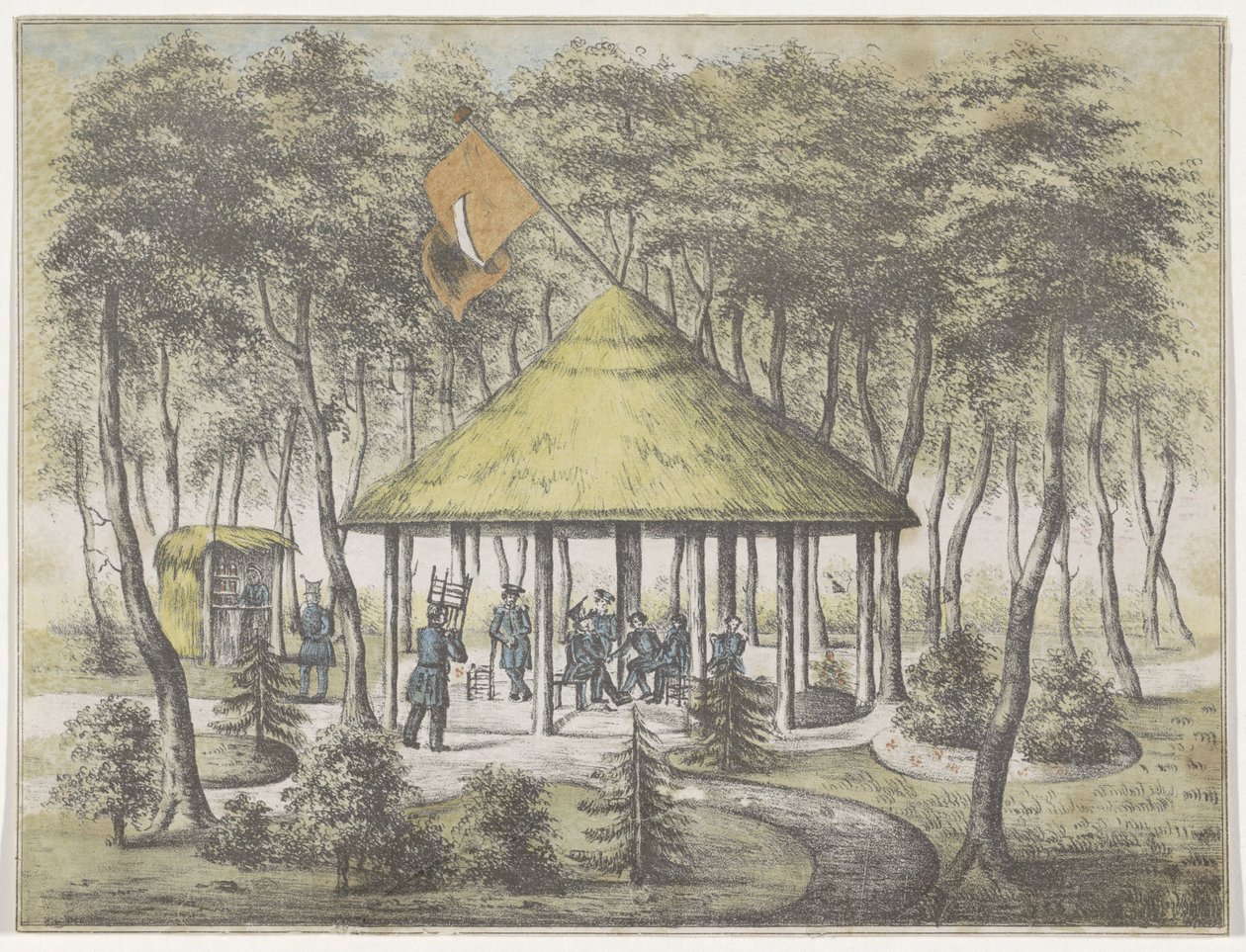 Tempio e giardino a Boekel, 1831 da Anonymous