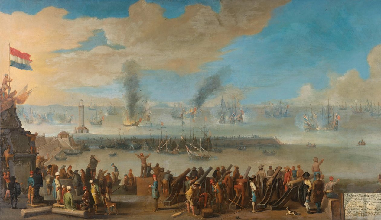 La battaglia vicino a Livorno (14 marzo 1653) da Anonymous
