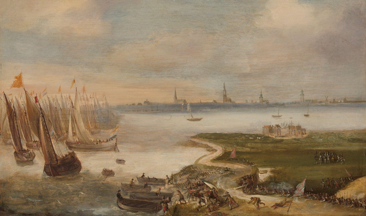 La sconfitta olandese a Blokkersdijk, vicino ad Anversa, 1605 da Anonymous