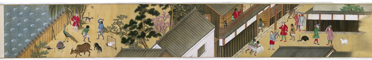 Il posto commerciale a Dejima (Makimono Nagasaki e Deshima) da Anonymous