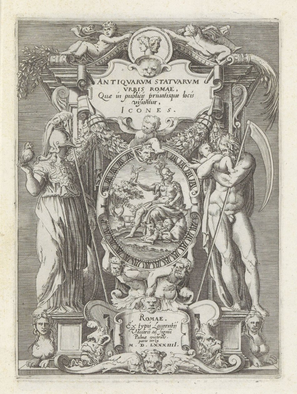 Frontespizio con Roma, Minerva e Saturno da Anonymous