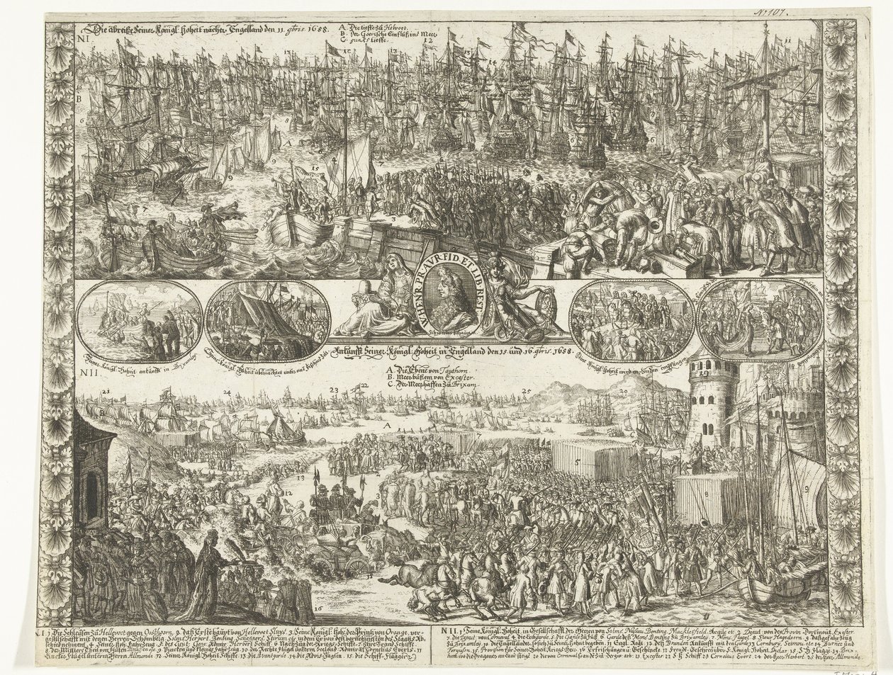 Viaggio di Guglielmo III in Inghilterra, 1688 da Anonymous