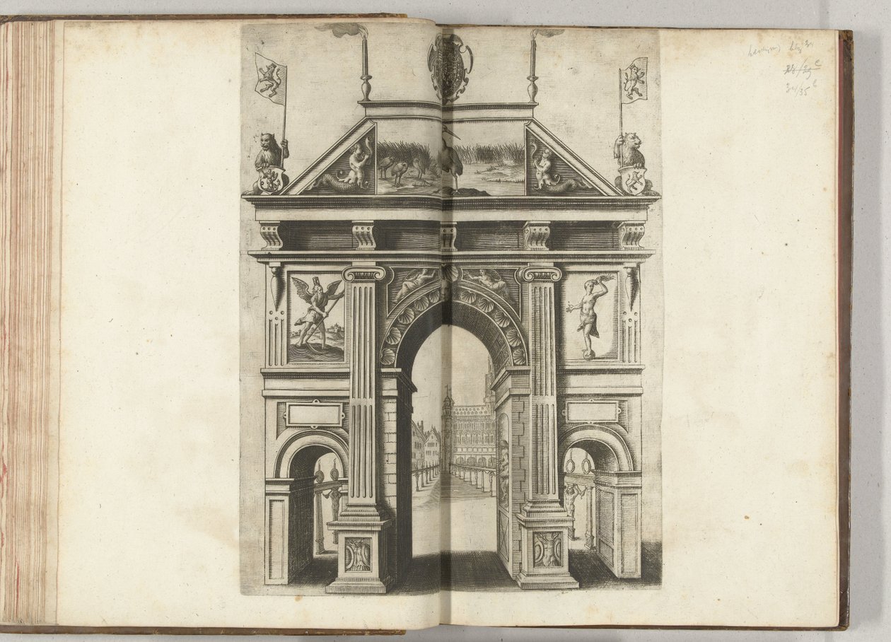 Arco di trionfo con la gru, 1594 da Anonymous
