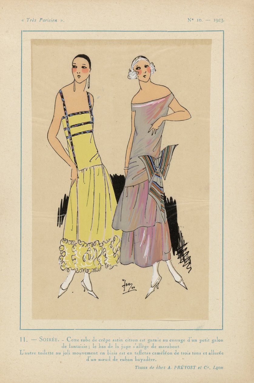Très Parisien, 1923, No 10: 11. - SOIRÉE. - Cette robe de crêpe... da Anonymous