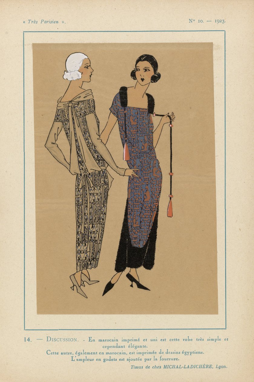 Très Parisien, 1923, No 10: 14.- DISCUSSION. - In marocchino stampato... da Anonymous