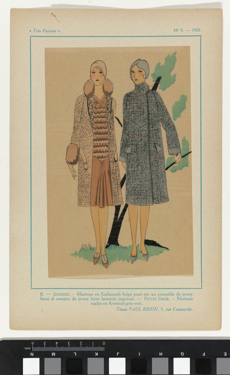 Très Parisien, 1928, No. 9: 8.- JEUNESSE. Manteau en Kadsourah da Anonymous
