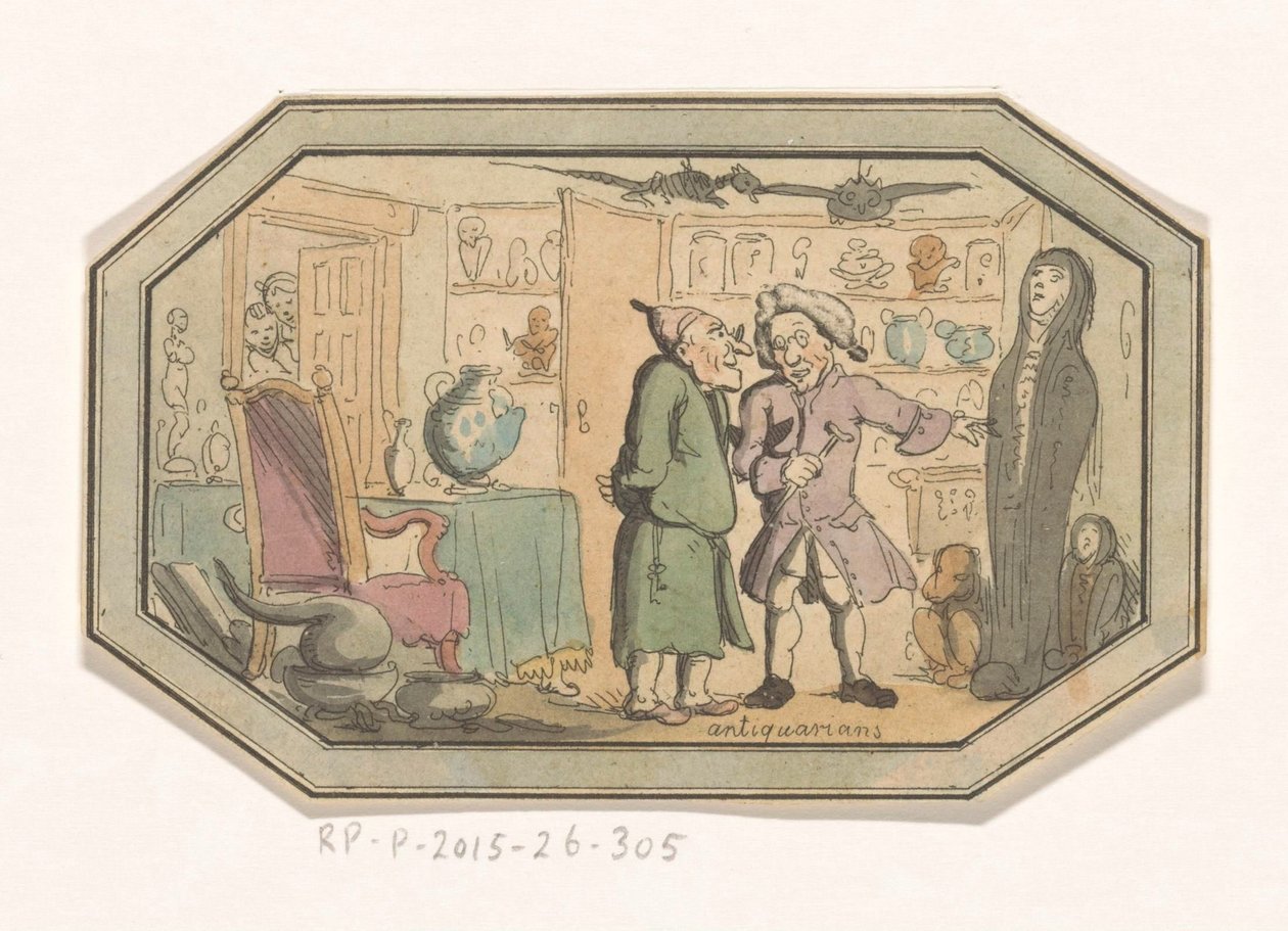 Due antiquari in un interno da Anonymous