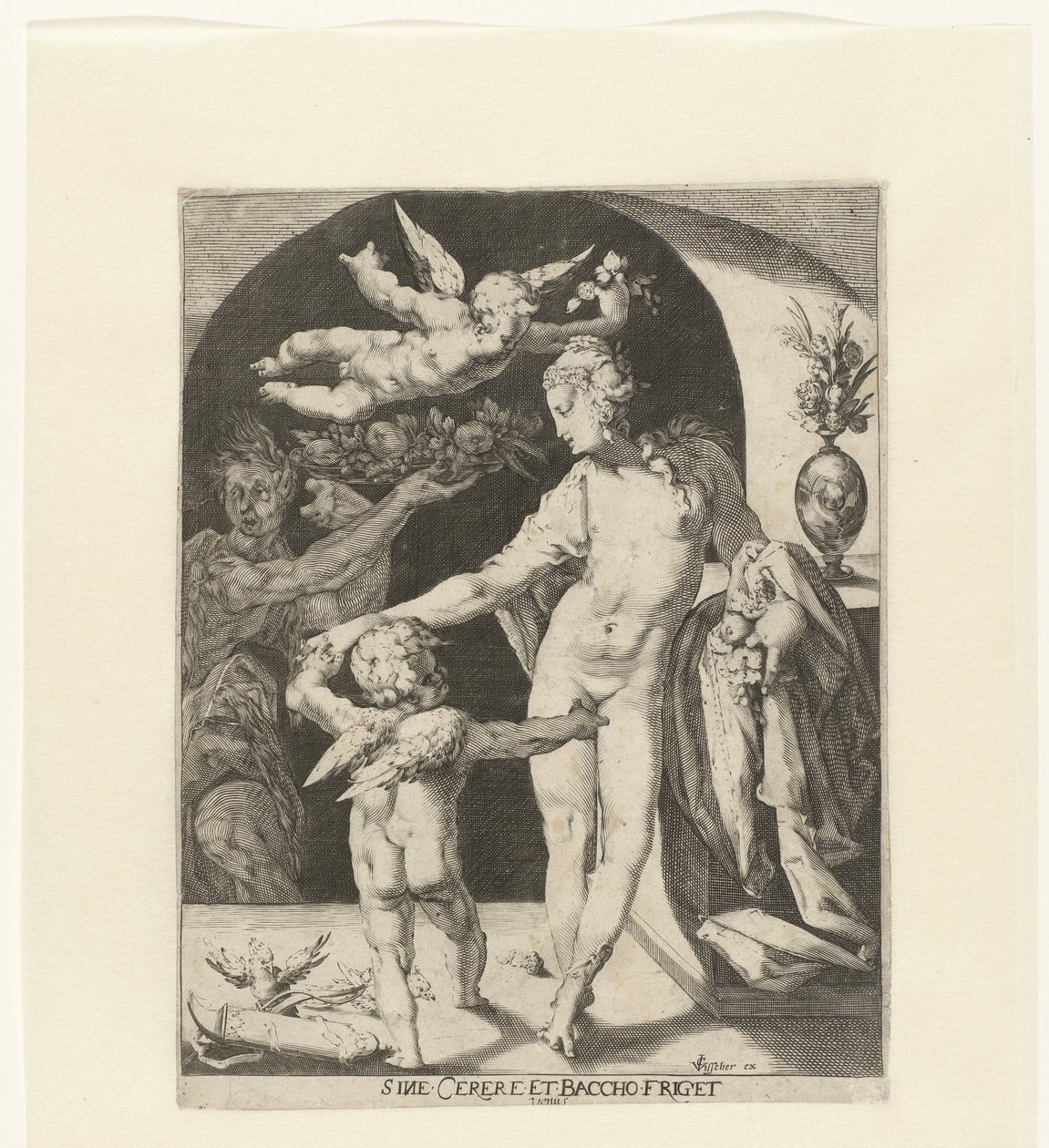 Venere con Cupido e un fauno da Anonymous